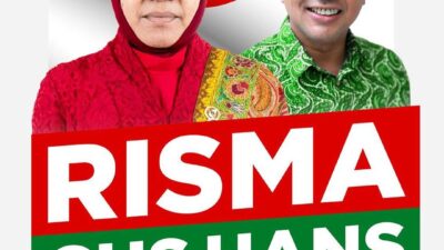 Foto : Tri Rismaharini - Azrul Azhar Ananta (Gus Hans)